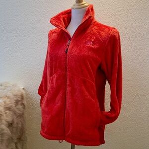 The North Face Tech-Osito Rambutan Fleece Jacket-Orange/Pink-Zip Front - Sz L
